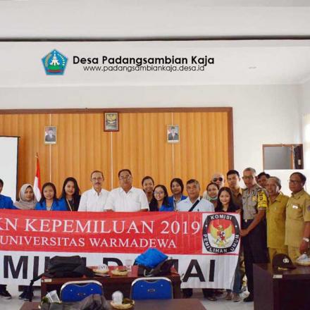 Penerimaan Mahasiswa KKN Kepemiluan Universitas Warmadewa
