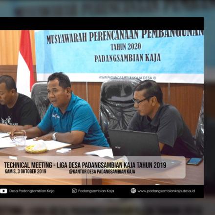 Technical Meeting - Kegiatan LIGA DESA II Tahun 2019 Desa Padangsambian Kaja