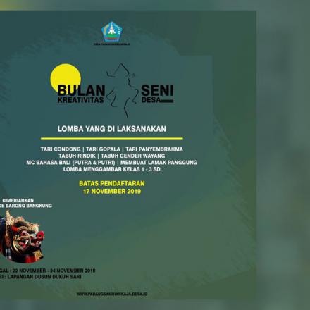 Bulan Seni dan Kreativitas Desa Padangsambian Kaja Tahun 2019