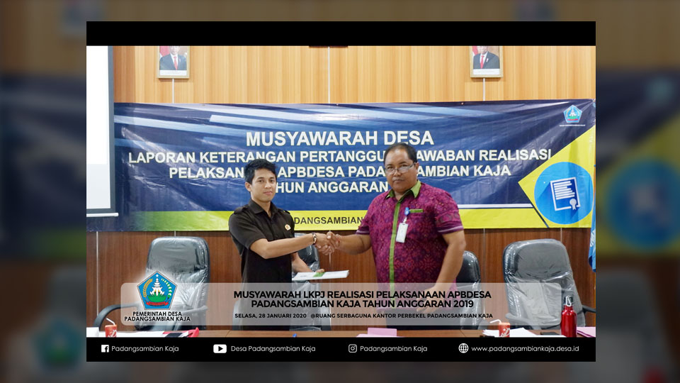 Musdes LKPJ Realisasi Pelaksanaan APBDesa Padangsambian Kaja Tahun 2019